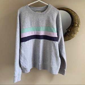 AE • Striped Crewneck Sweatshirt
